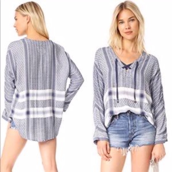 Anthropologie Tops - Rails Lily Lace Up Tunic